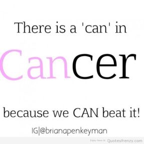 there is a can in cancer